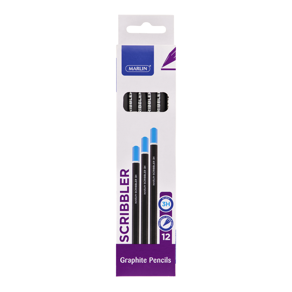 Marlin Graphite 3H End Dipped Pencils 12’s