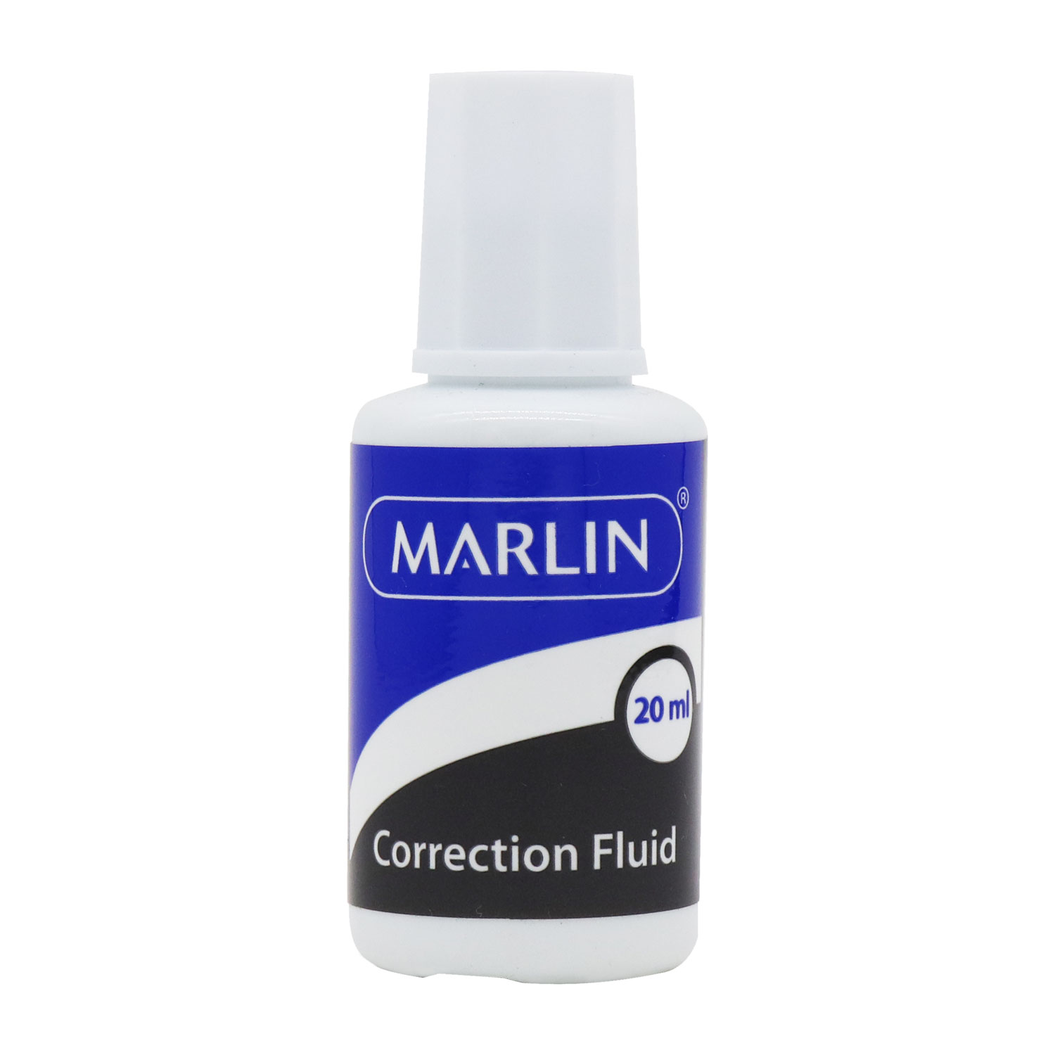 Marlin Office Essentials Correction Fluid Bottle 20ml With Brush 12’s (Quick Dry)