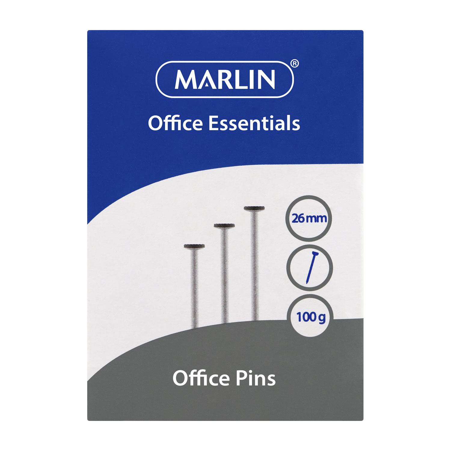 Marlin Office Essentials Silver Office Pin