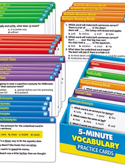 5 minute vocab practice cards