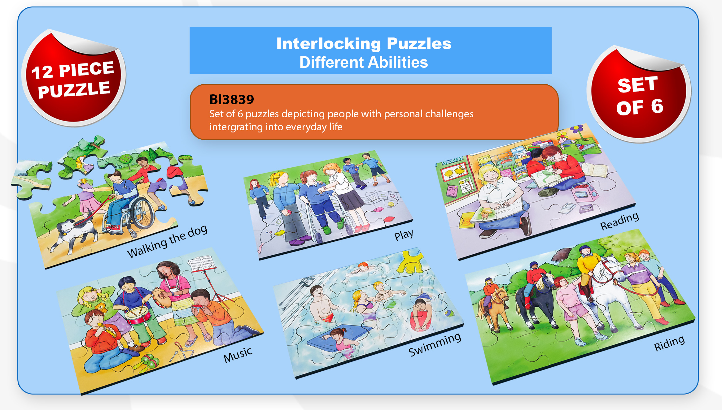 Interlocking Puzzle - Different Abilities