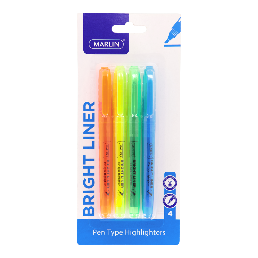 Marlin Bright Liner Pen Type Highlighter