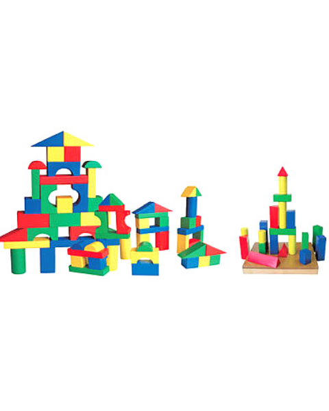 Wooden Building Blocks 50 Piece