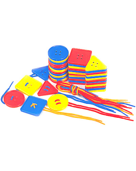 Geometric Buttons With Laces (81 Piece)