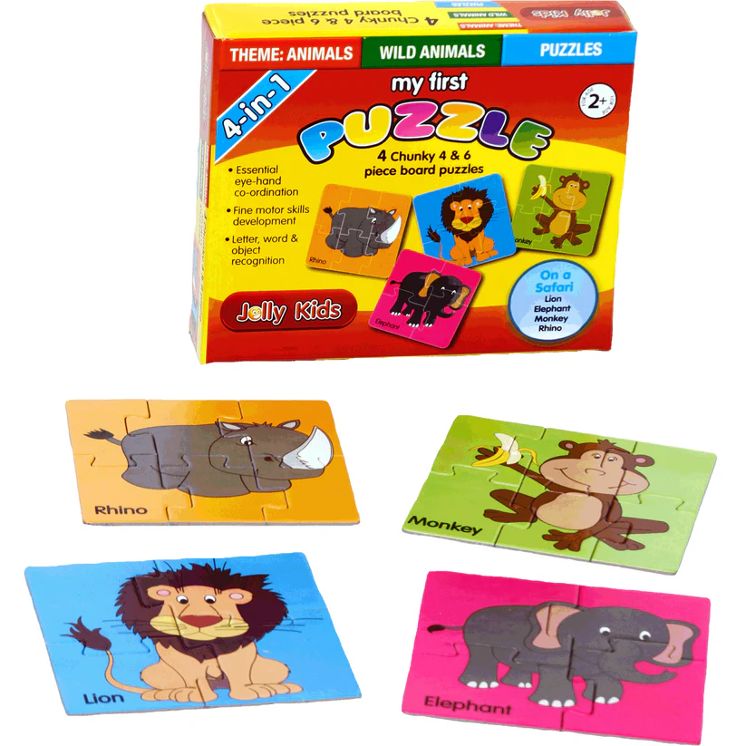 My First Puzzle 4 in 1 Wild Animal Set