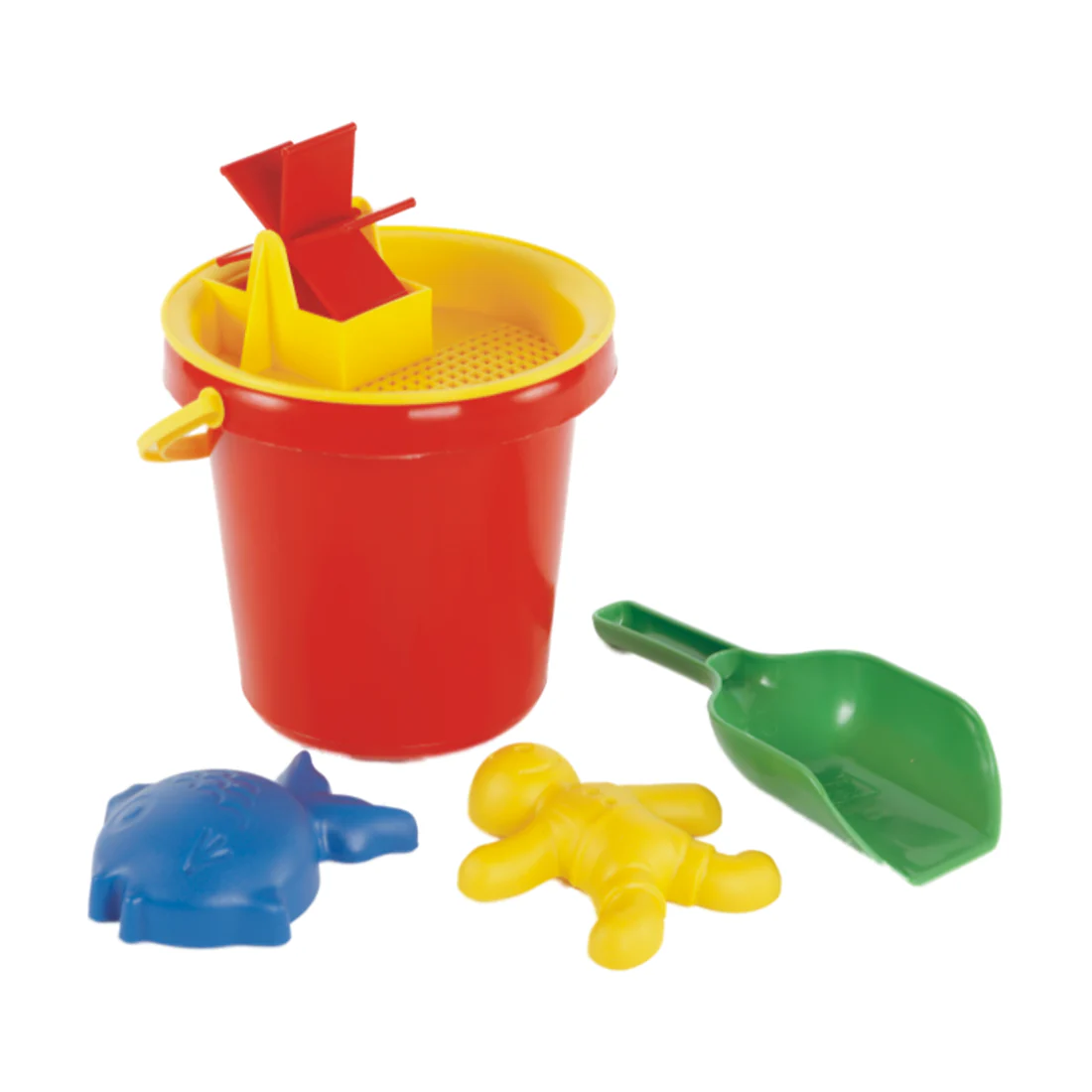 Bucket, Water Wheel, Shapes And Spade